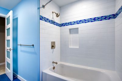 Tile Accents in Shower Area